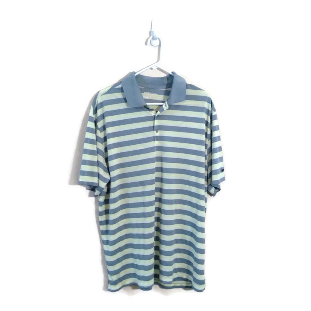 Nike Golf Tour Performance Dri Fit Men Stripe Polo Shirt Sz Xlarge